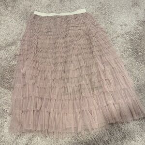 Elegant Mauve Layered Skirt